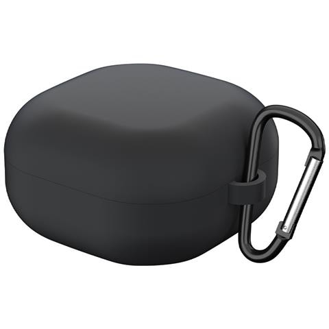 Custodia Protettiva In Silicone Bianco Per Auricolari Compatible With Samsung Galaxy Buds Pro/live/buds 2/buds 2 Pro Con Moschettone Black - Foto 1