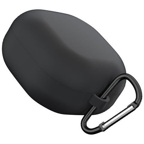 Custodia Protettiva In Silicone Bianco Per Auricolari Compatible With Samsung Galaxy Buds Pro/live/buds 2/buds 2 Pro Con Moschettone Black - Foto 3