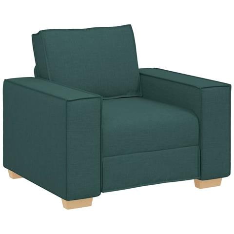 Poltrona Divano Verde Scuro 60 cm Tessuto - Foto 1