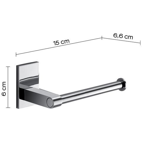 Portarotolo Da Muro In Acciaio Inox E Cromall 7824 Serie Maine Cromato - Foto 2