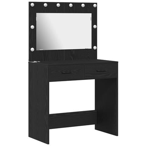 Toilette  con luci LED in Rovere Nero 78,5x41x135 cm - Foto 1