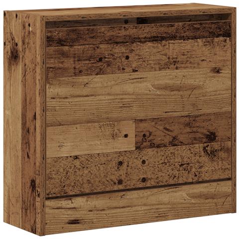 Cabinet per scarpe in legno vecchio 60x21x57 cm in legno ingegnerizzato - Foto 1