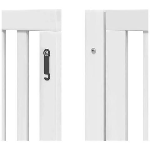 Cancello Cani Porta Pieghevole Bianco 12 Pannelli 960 cm Pioppo - Foto 9