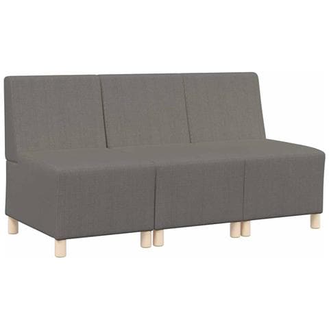 Unità di Divano Modulare Senza Braccioli 3 pcs Grigio chiaro - Foto 1