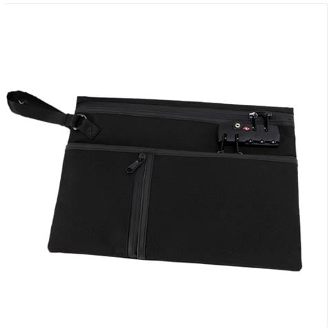 Borsa Portadocumenti Crittografata Antifurto A Doppia Chiusura - Proteggi I Tuoi Oggetti Di Valore Black - Foto 1