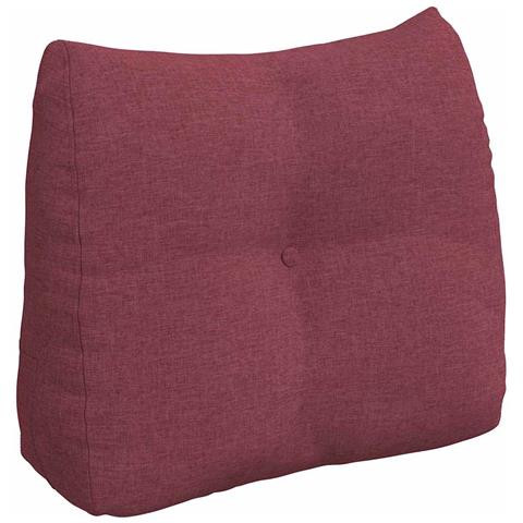 Cuscino per Schiena Rosso Vino 60 x 24 x 50 cm Tessuto - Foto 1