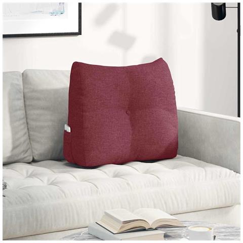 Cuscino per Schiena Rosso Vino 60 x 24 x 50 cm Tessuto - Foto 2