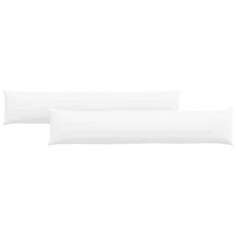 Cuscini da Divano 2 pcs Bianco 200 x 40 cm Tessuto - Foto 1