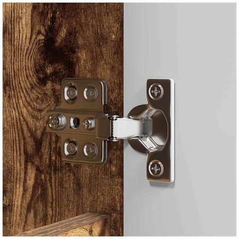 Mobiletto per specchio da bagno Rovere fumé 60 x 20 x 60 cm - Foto 9