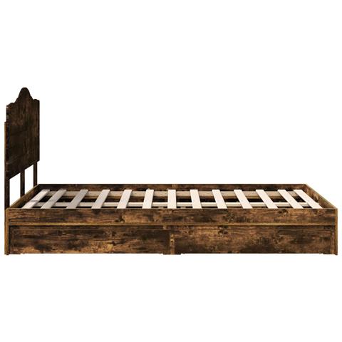 Letto con Contenitore con testiera Rovere fumé 120 x 190 cm - Foto 9