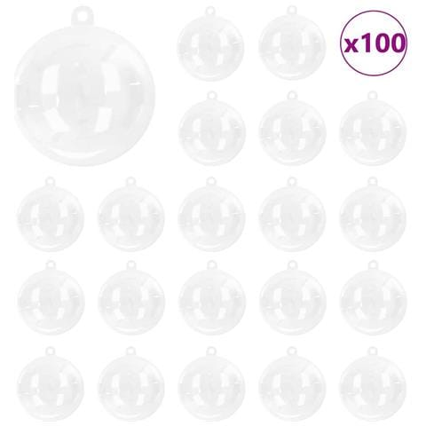 Set di Palle di Natale 100 pcs Trasparente Ø 10 cm - Foto 1