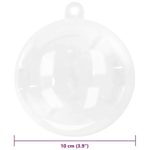 Set di Palle di Natale 100 pcs Trasparente Ø 10 cm - Foto 8