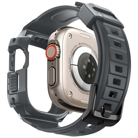 Cinturino + Custodia Per Apple Watch Ultra 49mm Rugged Armor Pro Ultra Resistente, Grigio Scuro - Foto 1