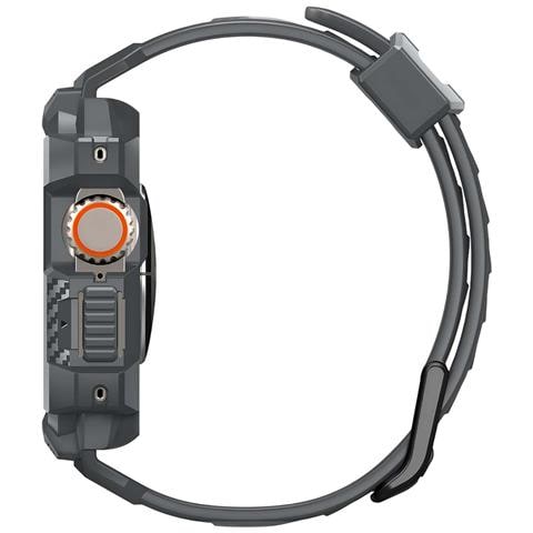 Cinturino + Custodia Per Apple Watch Ultra 49mm Rugged Armor Pro Ultra Resistente, Grigio Scuro - Foto 5