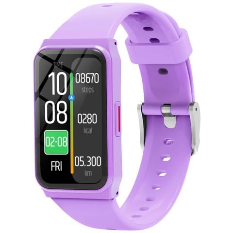 Smartwatch Multifunzionale Con Monitoraggio Frequenza Cardiaca E Ossigeno Nel Sangue, Compatibile Con L'app Hry Fine Purple - Foto 7