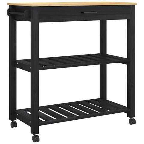 Carrello da Cucina MONZA Nero 84 x 40 x 88,5 cm - Foto 1