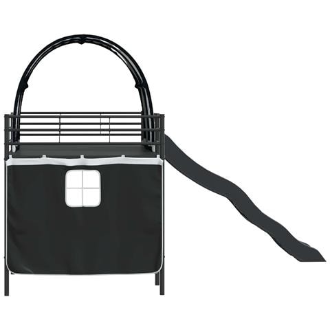 Struttura del letto loft per bambini Nero 107 x 200 cm Metallo - Foto 9