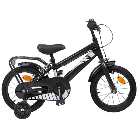 Bicicletta per Bambini 12 Pollici per bambini di 2-4 anni Nero - Foto 1