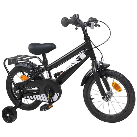 Bicicletta per Bambini 12 Pollici per bambini di 2-4 anni Nero - Foto 2
