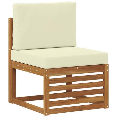 Set divano sezionale con cuscino 4 pcs Naturale e Crema - Foto 2