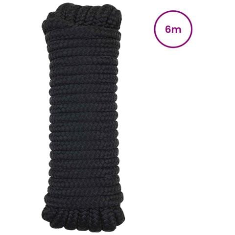 Corda da Barca 6 m 2 Nero Poliestere - Foto 2