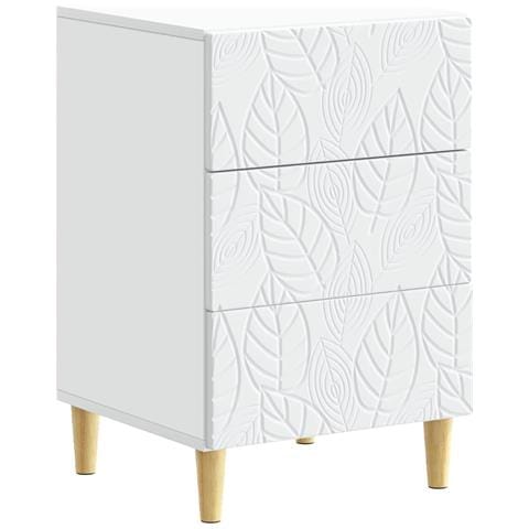 Comodino Bianco 43 x 39,5 x 66,5 cm Legno ingegnerizzato - Foto 1