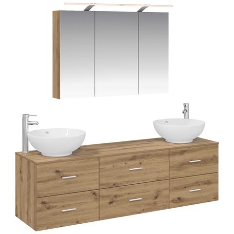 Set di mobili per il bagno 4 pcs Rovere Artigianale - Foto 1