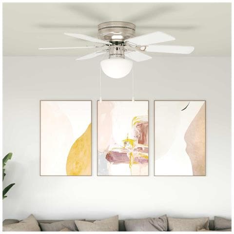 Ventilatore da soffitto con luce Ø 82 cm Bianco - Foto 2