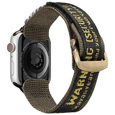 Cinturino (versione Outdoor) Per Apple Watch Ultra, Se, 9, 8, 7, 6, 5, 4, 3, 2, 1 (49, 45, 44, 42 Mm) Cinturino In Nylon Bracciale Giallo - Foto 2