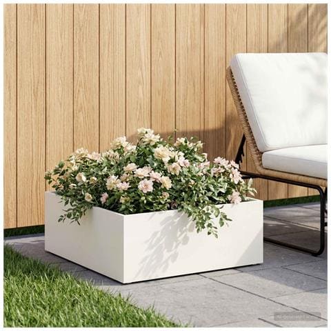 Vaso da giardino Bianco 40 x 40 x 20 cm - Foto 2