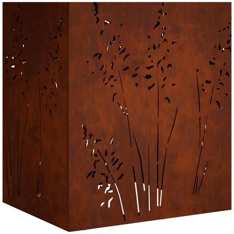 Vaso da giardino 2 pz Ruggine 50 x 50 x 75 cm Acciaio Corten - Foto 9