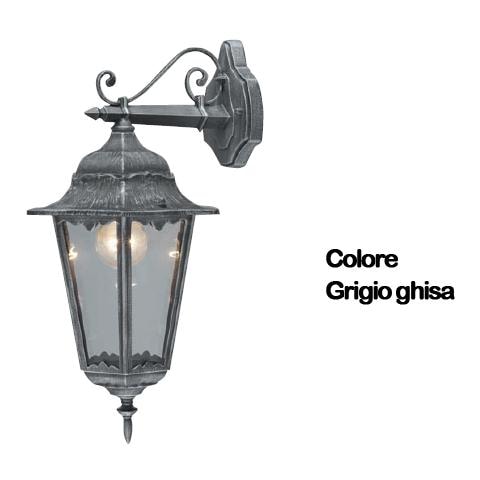 Lanterna a braccio colore grigio ghisa altezza 43 cm pz 4 - Foto 1