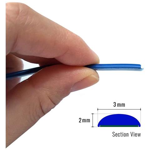 Mini Profilo Trim Adesivo per Auto, Blu, 3 mm x 1,50 mt - Foto 3