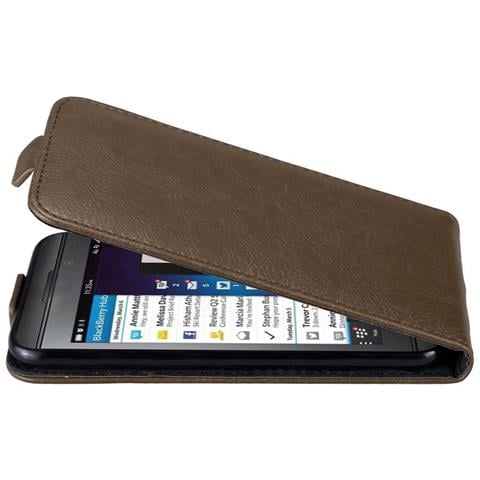 Custodia Compatibile Con Blackberry Z10 In Bruno Caffè - Coperchio Protettivo In Design Flip Con Chiusura Magnetica - Foto 11