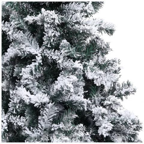 Albero di Natale Artificiale con Neve Fioccata Verde 150 cm PVC - Foto 2