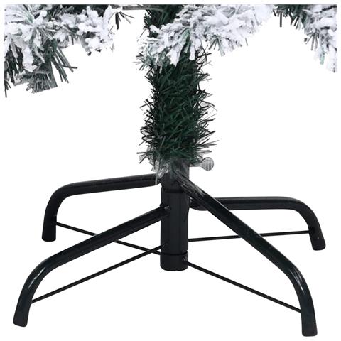 Albero di Natale Artificiale con Neve Fioccata Verde 150 cm PVC - Foto 7