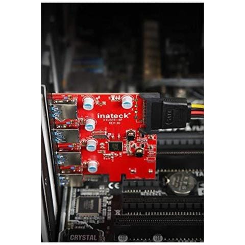 Superspeed 4 Porte Pci-e A Usb 3.0 Scheda Di Espansione - Interfaccia Usb 3.0 A 4 Porte Express Card Da Tavolo Con 15 Pin Sata Connettore Di Alimentazione Includi Con A 4 Pin Per 2x15pin Cable A 15pin A 2x 15pin Sata Y-cable - Foto 2