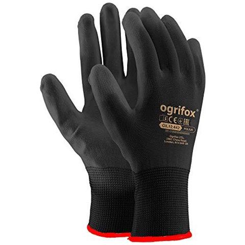 12 Paia Di Guanti Da Lavoro Tessuto Di Nylon Con Rivestimento In Pu Taglia 8 M Bianco - Foto 7