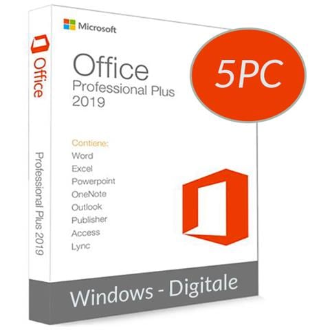 Licenza Microsoft Office 2019 Professional Plus Windows 5 PC - Foto 1