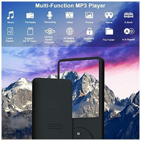 Slim Music Player 8 Gb Portatile Lossless Audio 70 Ore Di Mp3 Dello Schermo Di Sostegno Del Giocatore Fino A 64 Gb (nero) - Foto 4