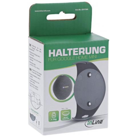 Staffa di Montaggio Supporto per Google Home Mini Colore Nero - Foto 4