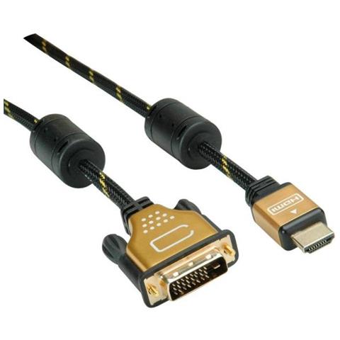 11.04.5894, 7,5 M, Hdmi, Dvi, Maschio, Maschio, Oro - Foto 1