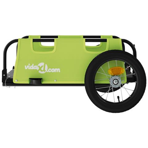 Rimorchio Per Bici Da Carico Verde In Tessuto Oxford E Ferro - Foto 2