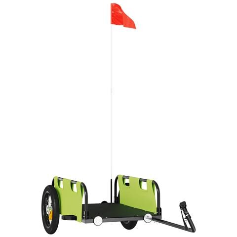 Rimorchio Per Bici Da Carico Verde In Tessuto Oxford E Ferro - Foto 1