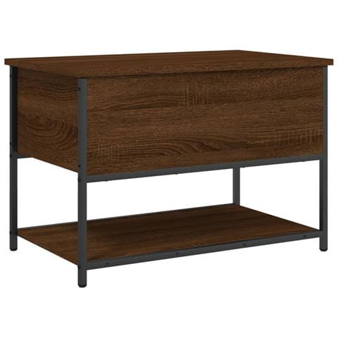 Panca Portaoggetti Rovere Marrone 70x42,5x47 Legno Multistrato - Foto 2