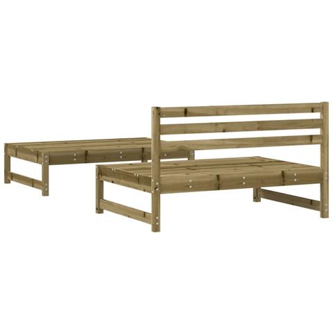Set Salotto Da Giardino 2 Pz In Legno Impregnato Di Pino - Foto 3
