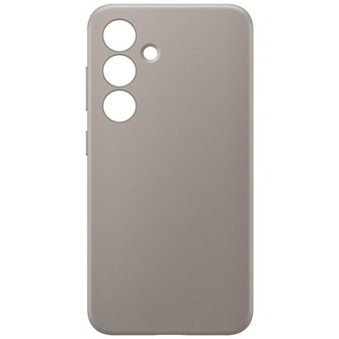 Cover Per Samsung Galaxy S24 Pelle Vegetale Fotocamera Protetta, Grigio - Foto 1