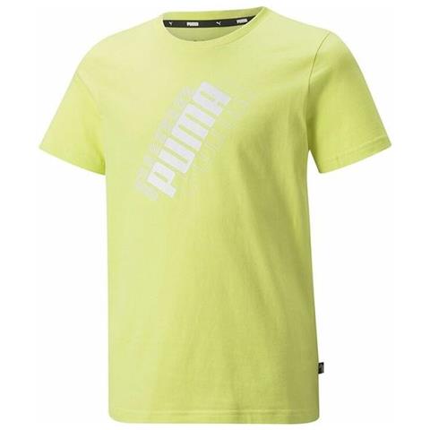 Maglia A Maniche Corte Per Bambini Puma Power Logo Giallo 15-16 Anni - Foto 1
