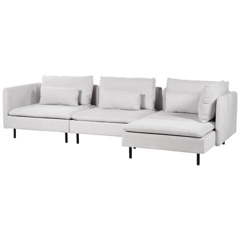 3 Posti Egeris Tessuto Grigio Chiaro Lato Sinistro - Foto 2