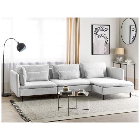 3 Posti Egeris Tessuto Grigio Chiaro Lato Sinistro - Foto 1